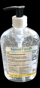 SansoTec alkoholisches Händedesinfektionsgel D66 -12x500ml