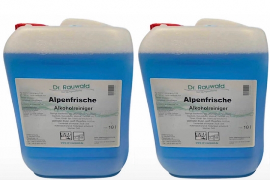 Dr. Rauwald Alpenfrische Alkoholreiniger  - 2x 10 Liter Kanister