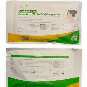Hotgen® Antigen-Selbsttest Schnelltest CE-Zertifikat Corona | einzeln verpackt - 20 Stück in einer Box