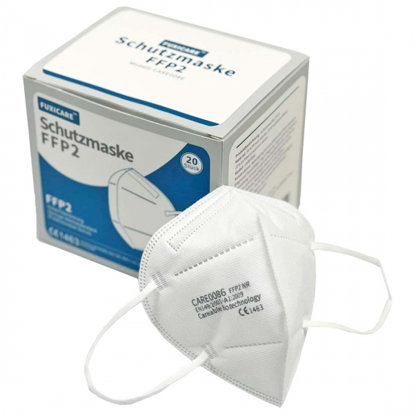 FFP2 Maske Mundschutz CE1463 - einzeln verpackt - 20 Stk in Box