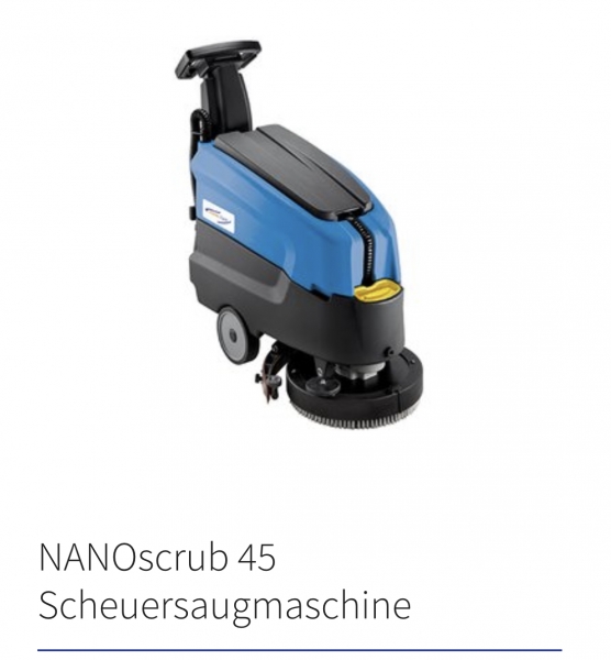 CleanTrack Scheuersaugmaschine NANOscrub B45 - Batteriebetrieben